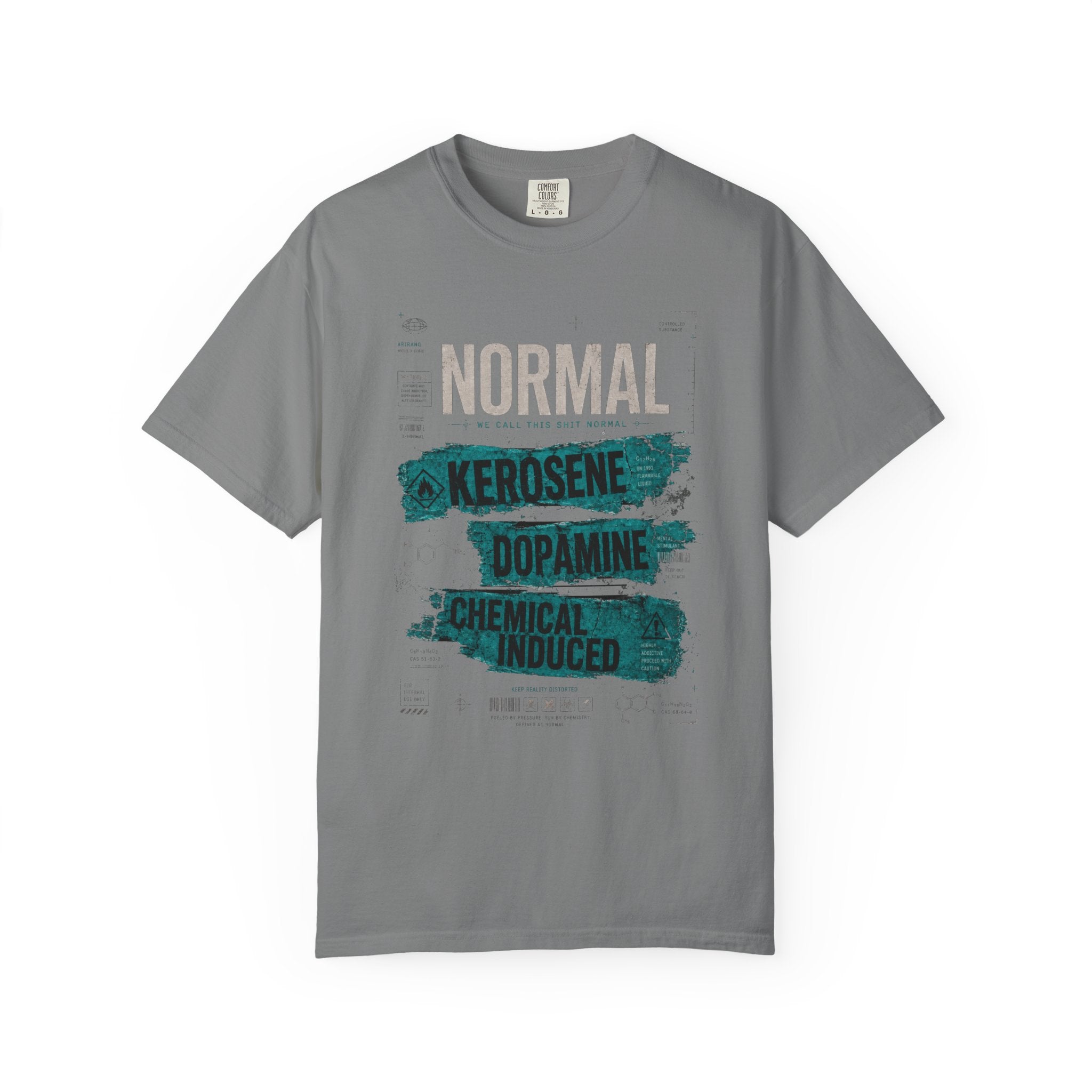 Normal Kerosene Dopamine Graphic Tee — Chemical Induced Statement T-Shirt