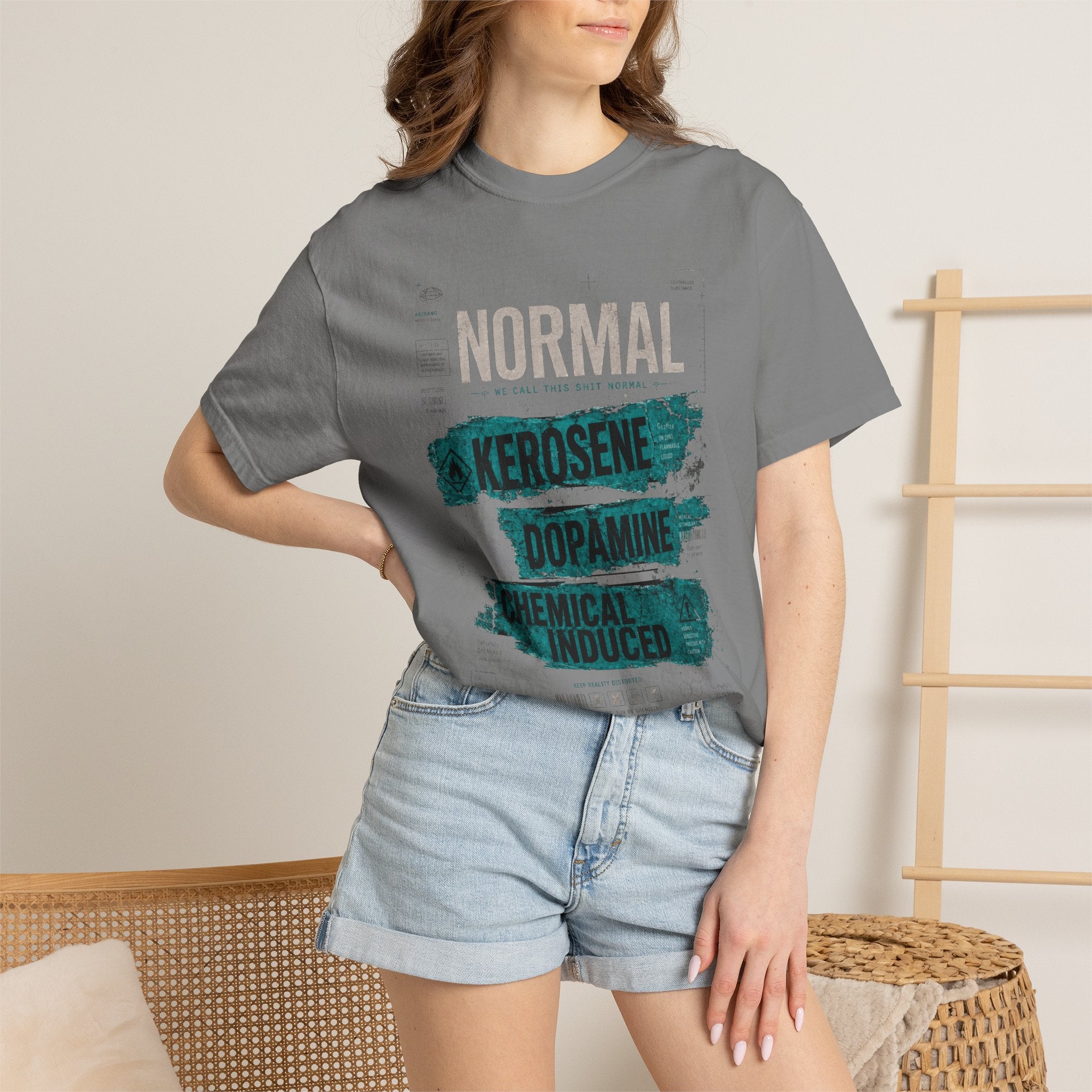 Normal Kerosene Dopamine Graphic Tee — Chemical Induced Statement T-Shirt