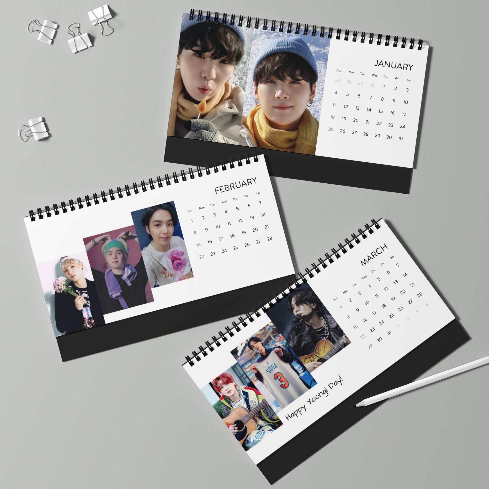 Suga 2026 Desktop Calendar