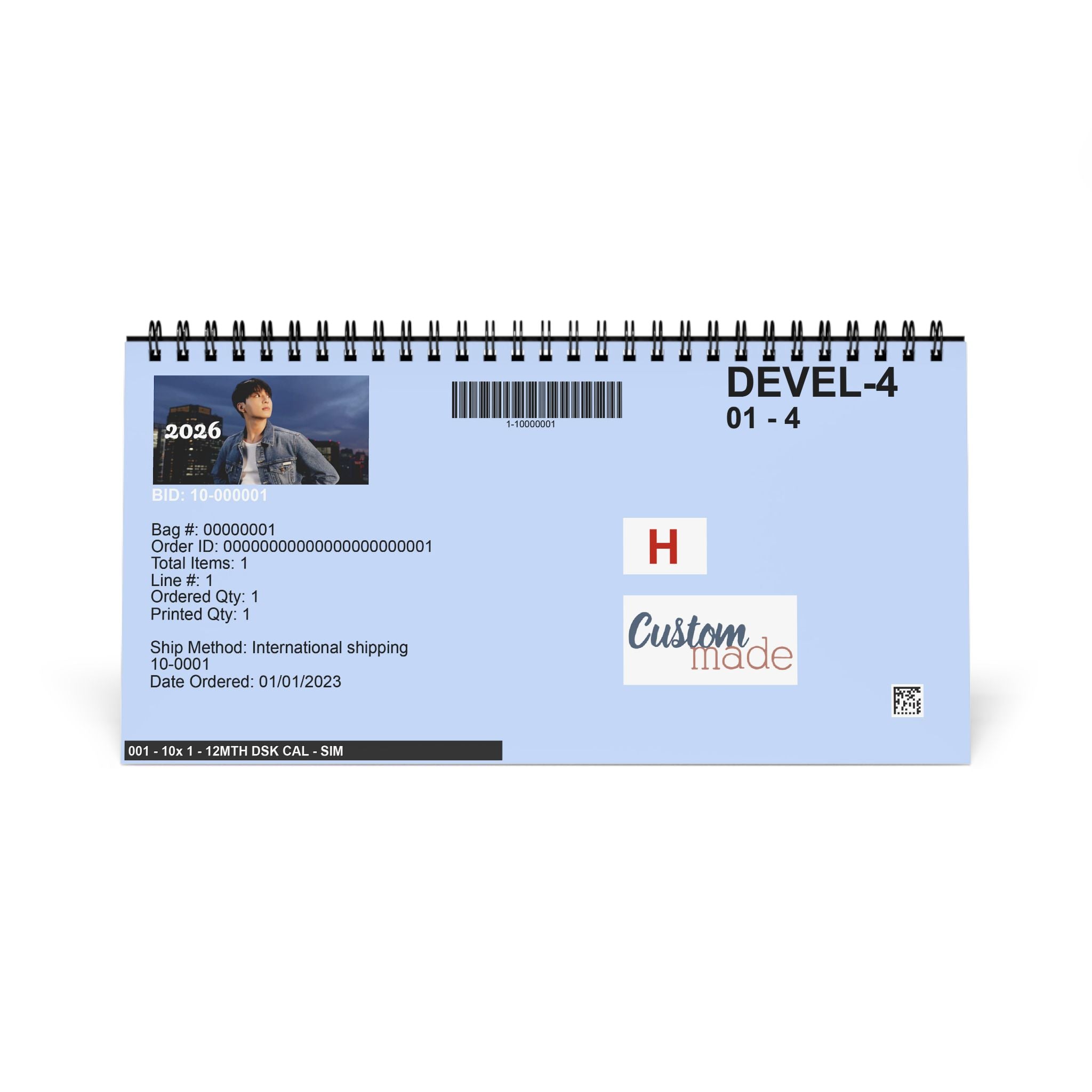 Jungkook 2026 Desktop Calendar