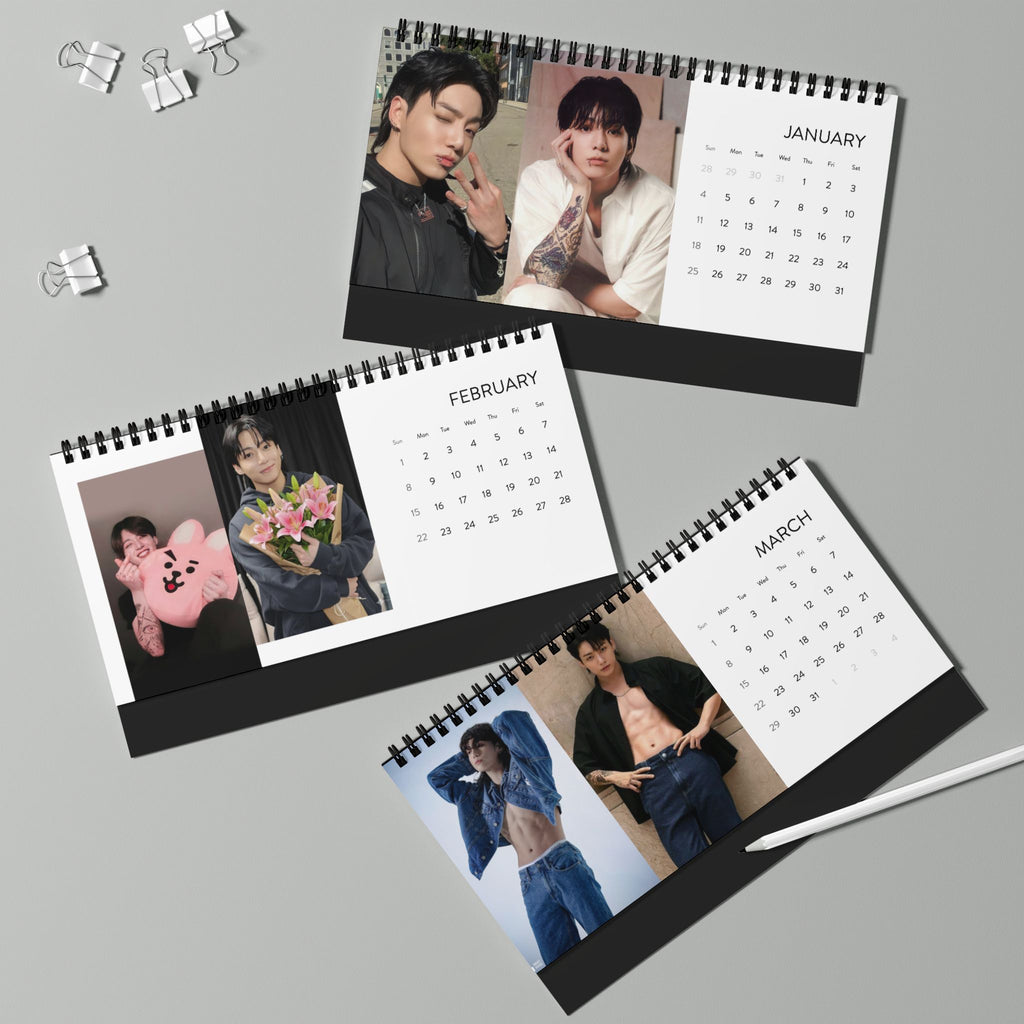 Jungkook 2026 Desktop Calendar
