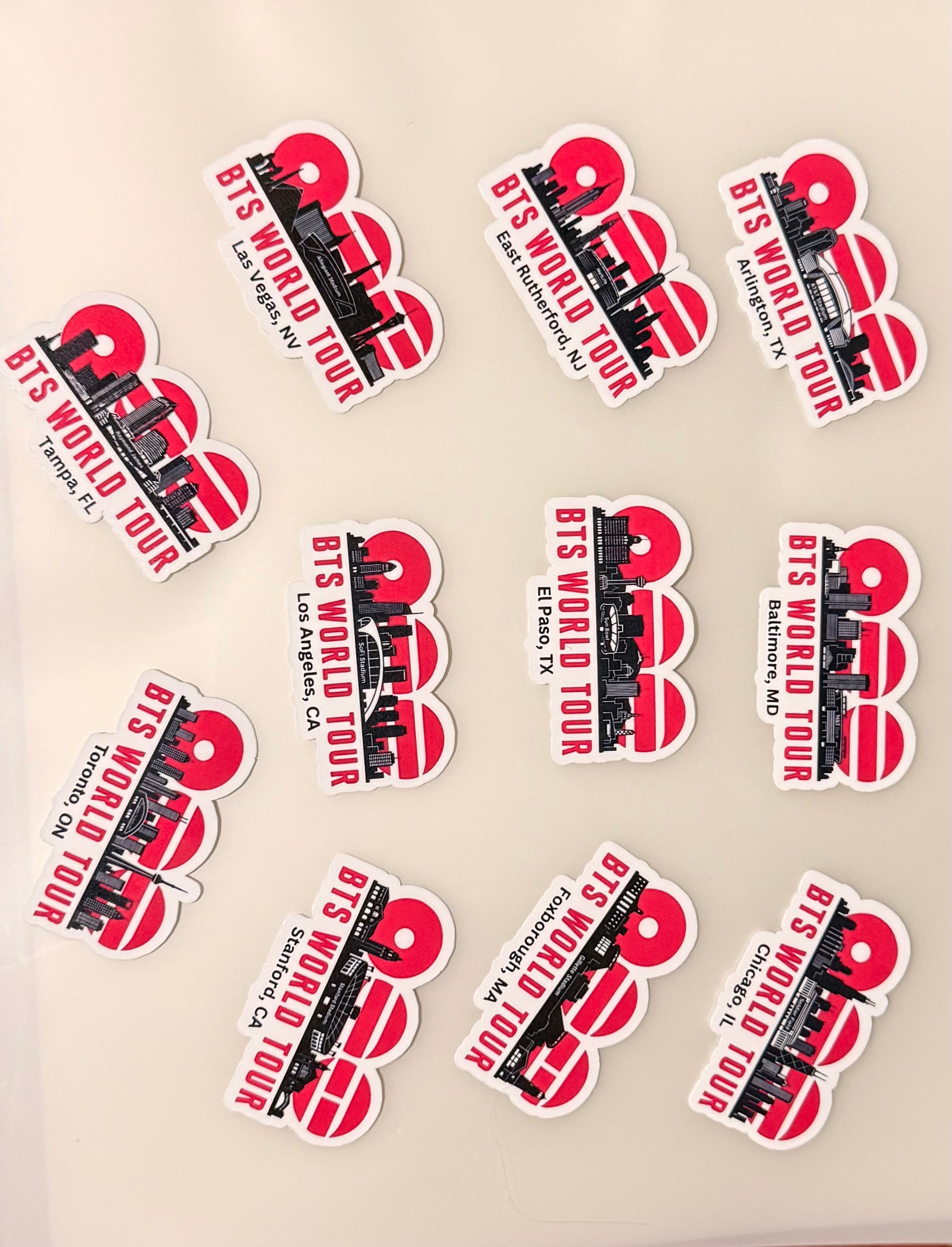City Skyline World Tour Stickers