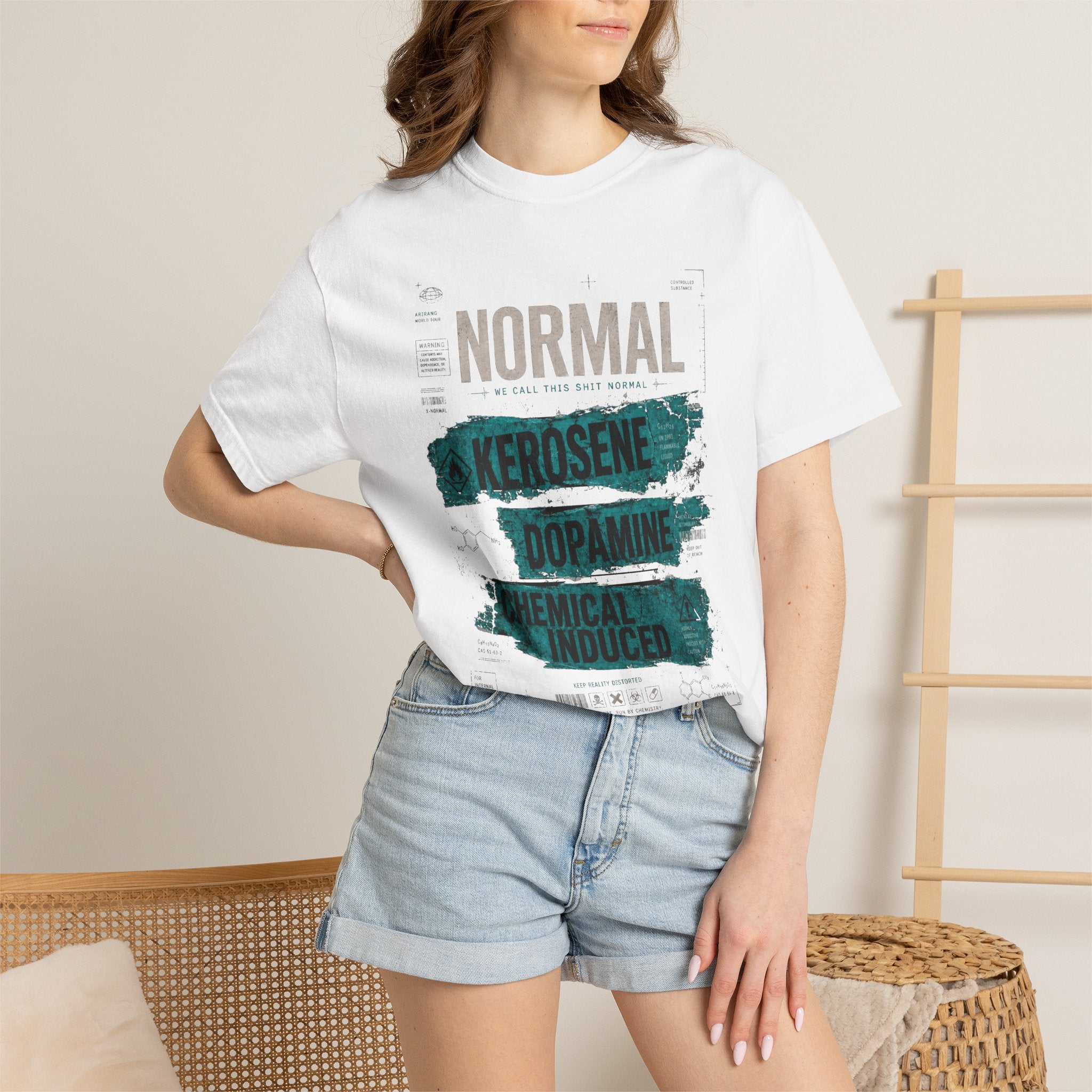 Normal Kerosene Dopamine Graphic Tee — Chemical Induced Statement T-Shirt