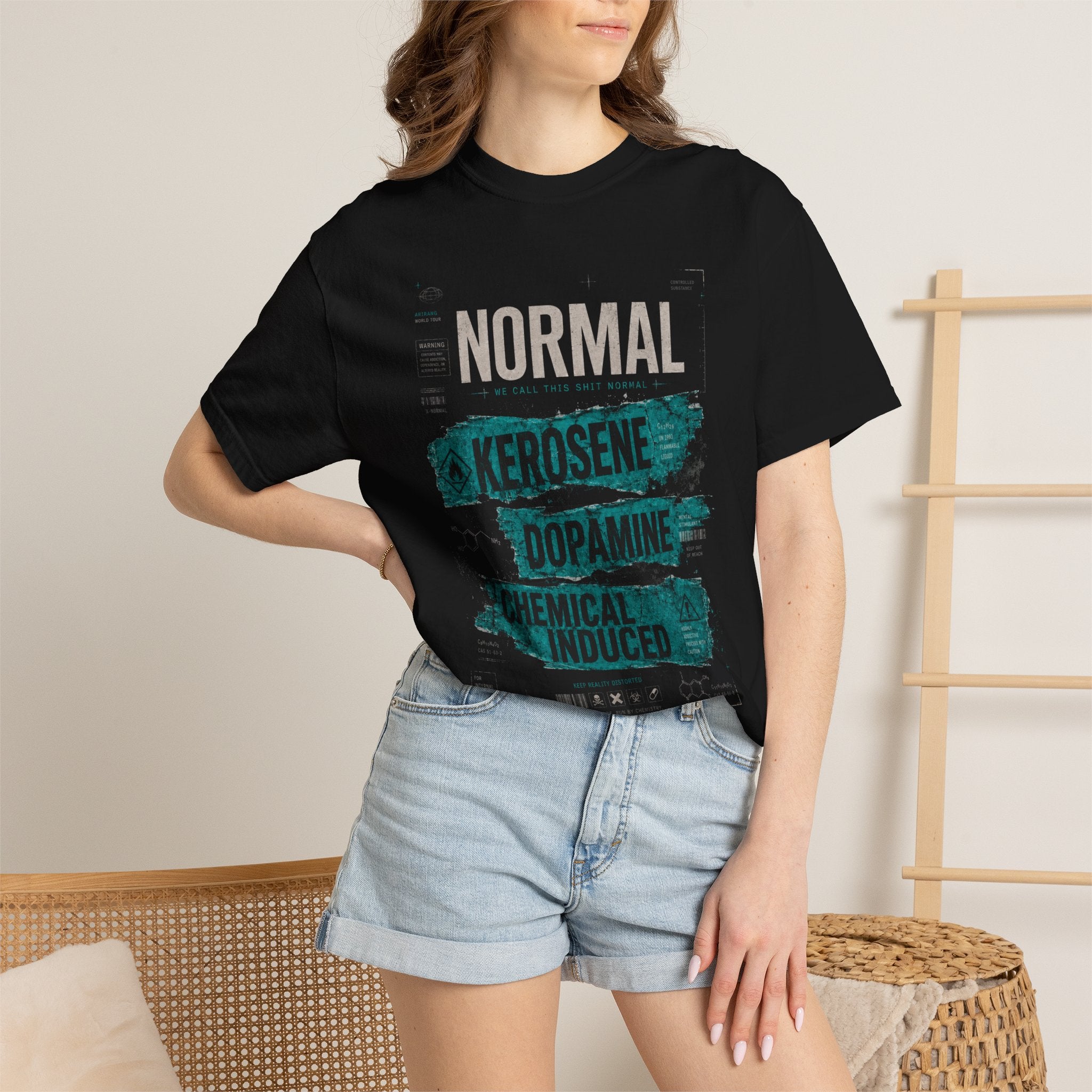 Normal Kerosene Dopamine Graphic Tee — Chemical Induced Statement T-Shirt