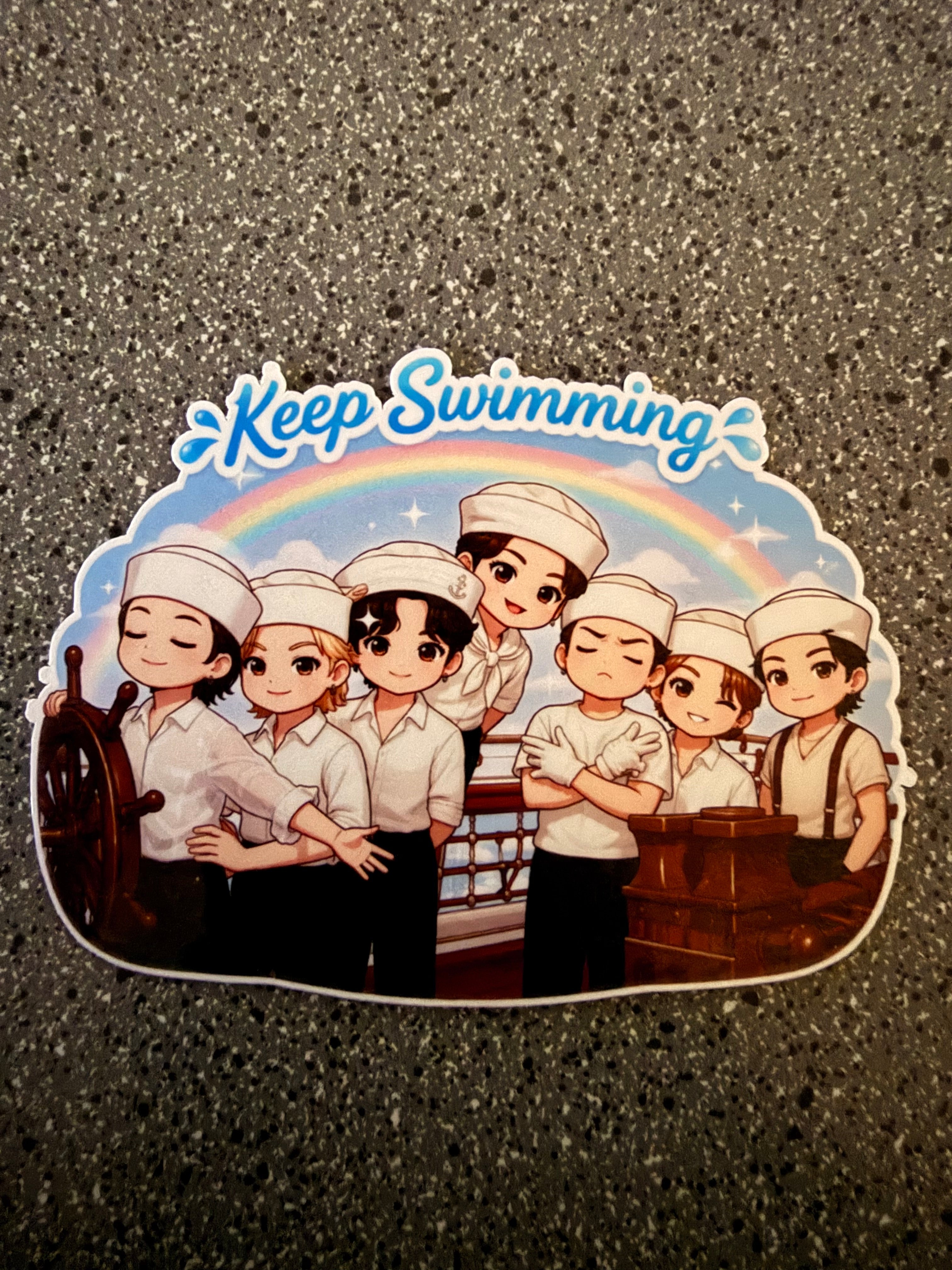 BTS “Keep Swimming” Sticker