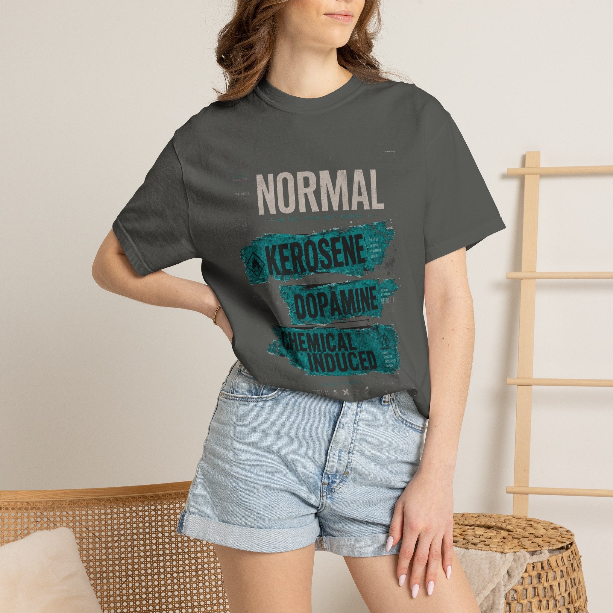Normal Kerosene Dopamine Graphic Tee — Chemical Induced Statement T-Shirt