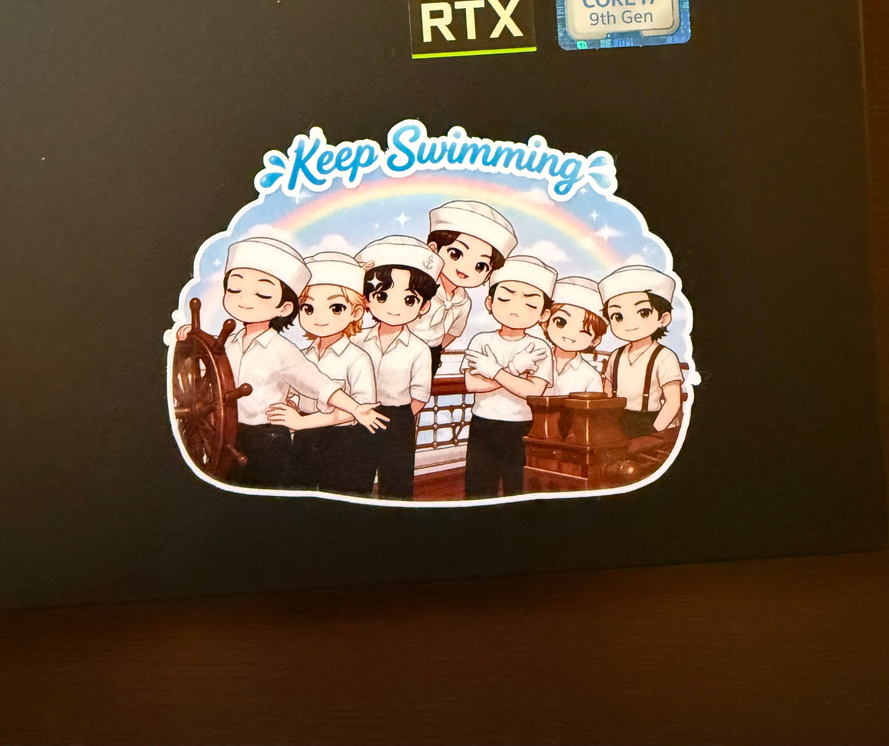 BTS “Keep Swimming” Sticker