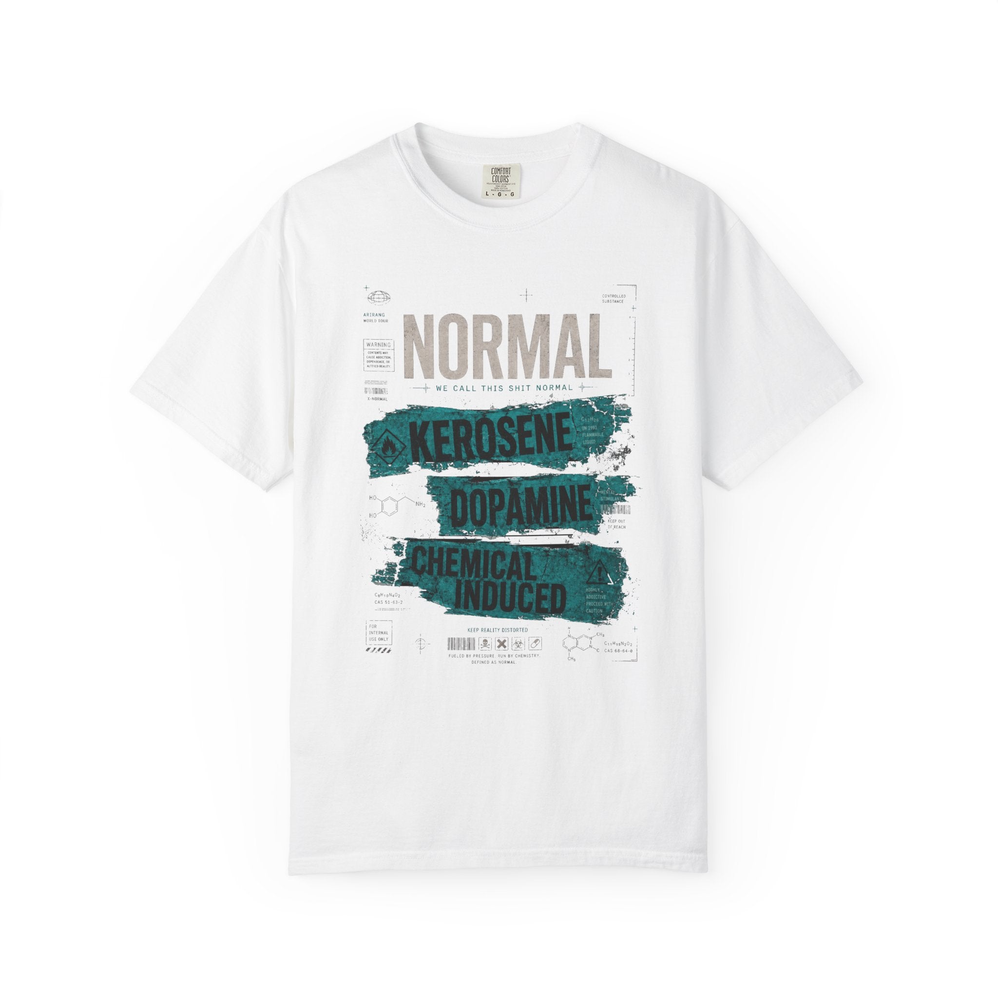 Normal Kerosene Dopamine Graphic Tee — Chemical Induced Statement T-Shirt