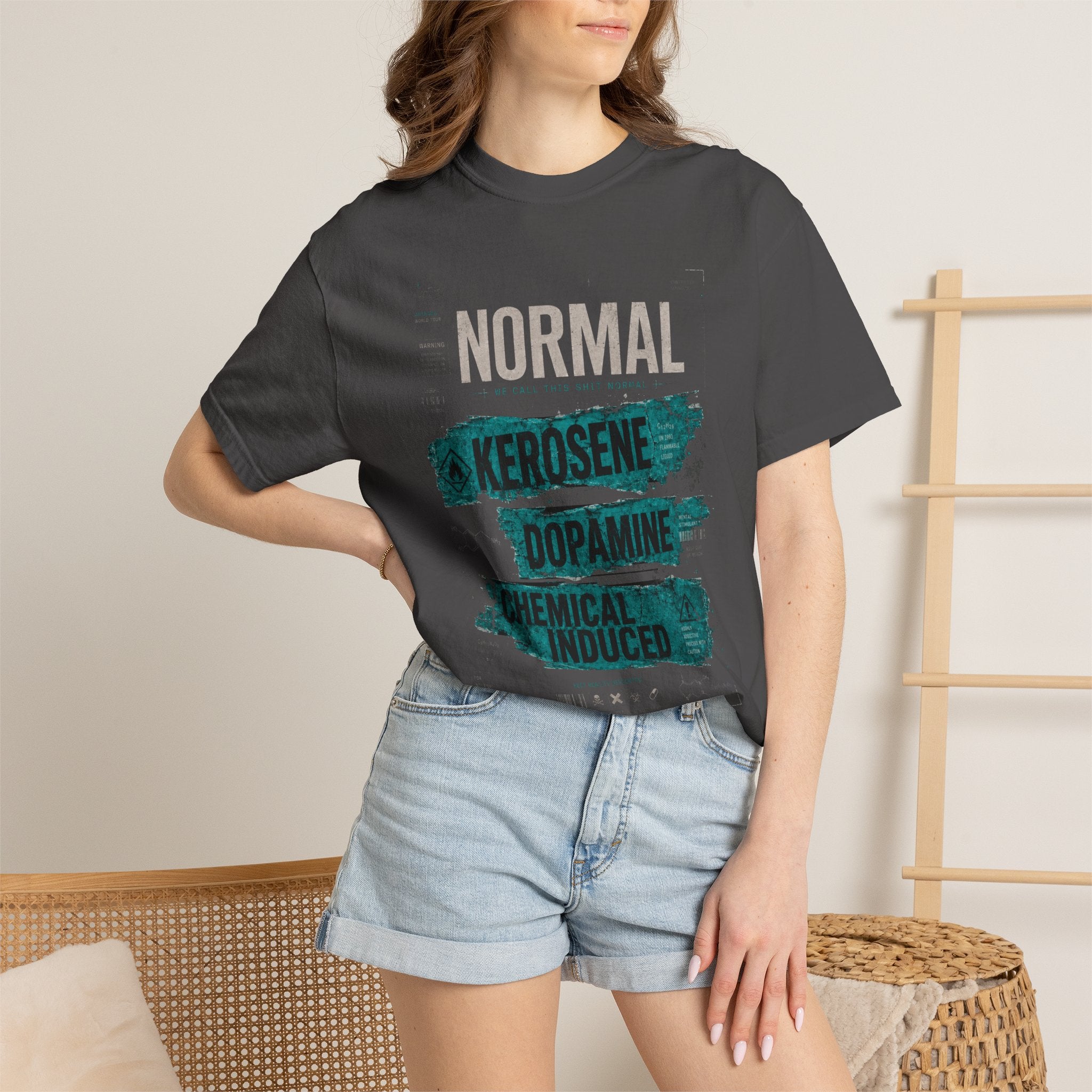 Normal Kerosene Dopamine Graphic Tee — Chemical Induced Statement T-Shirt