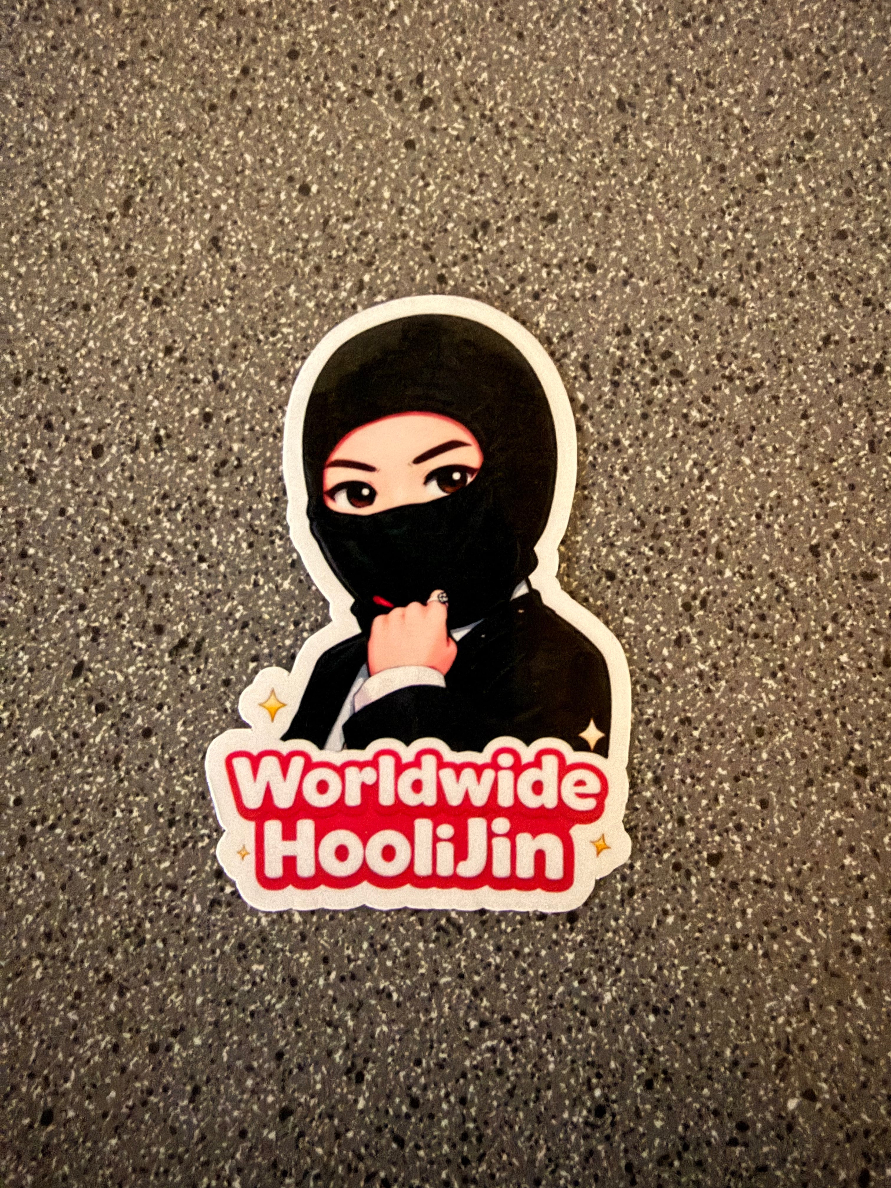 Jin “Worldwide HooliJin” Waterproof Sticker