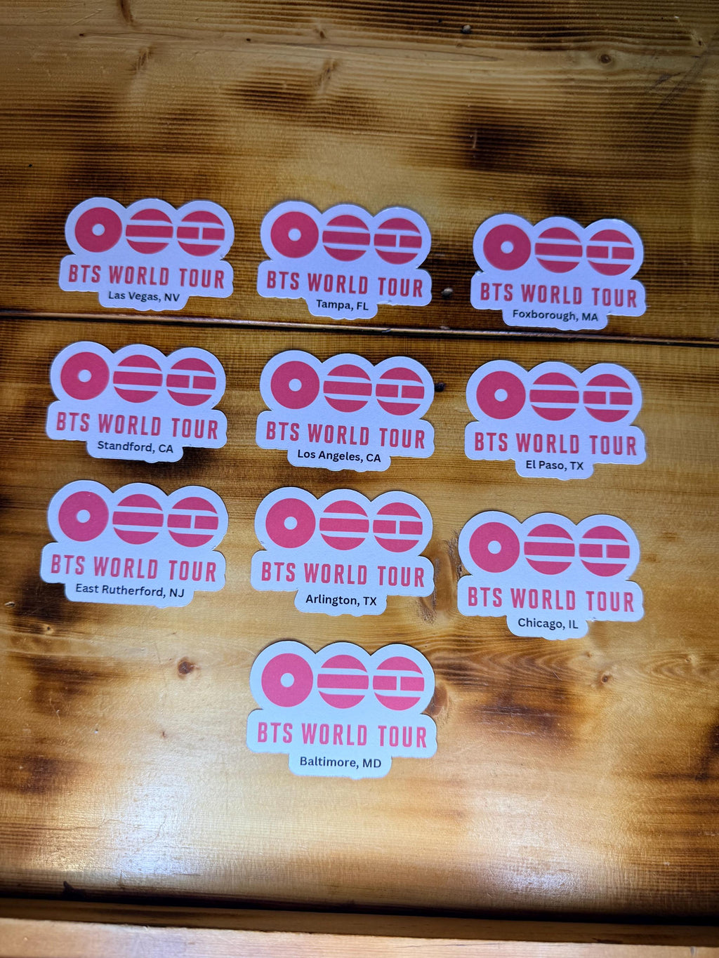 K-Pop Bangtan Inspired World Tour Stickers